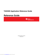 Texas Instruments TAS2505 Reference Manual