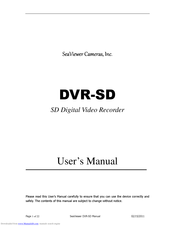 SeaViewer DVR-SD User Manual
