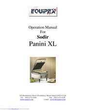 Equipex sodir panini xl Operation Manual