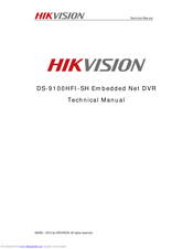 HIKVISION DS-9100HFI-SH Series Technical Manual