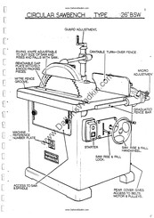 Wadkin BSW 26 inch Parts Manual