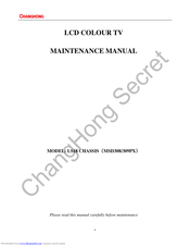 Changhong Electric MSD308PX Maintenance Manual