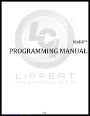 Lippert Components MyRV Programming Manual
