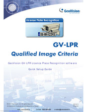 GeoVision GV-LPR Quick Setup Manual