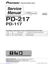 Pioneer PD-117 Service Manual