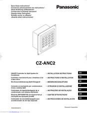 Panasonic CZ-ANC2 Installation Instructions Manual