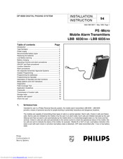 Philips LBB 6031 Series Installation Instructions Manual