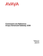 Avaya Advanced Gateway 2330 Reference Manual