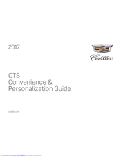 Cadillac CTS 2017 Personalization Manual