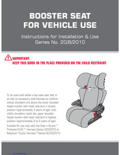 Next generation 20/B/2010 series Instructions For Installation & Use