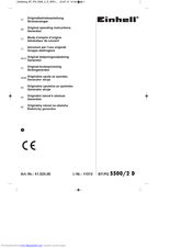EINHELL BT-PG 5500/2 D Operating Instructions Manual