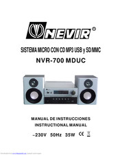 Nevir NVR-700 MDUC Instructional Manual