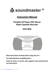 SOUNDMASTER SCD-5600 Instruction Manual