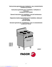 Fagor CE6-40 Instructions For Installation, Use And Maintenance Manual