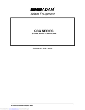 Adam Equipment CBC SERIES User Manual