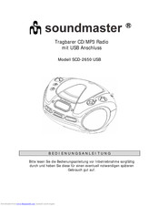 SOUNDMASTER SCD-2650 USB User Manual