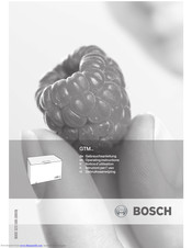Bosch GTM38A00GB Operating	 Instruction