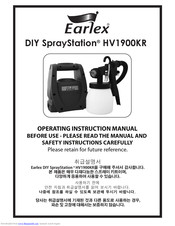 Earlex spraystation hv1900kr Operating Instructions Manual