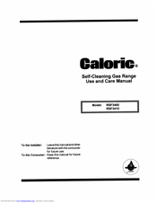 CALORIE RSF3410 Use & Care Manual