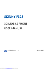 Zte SKINNY F328 User Manual