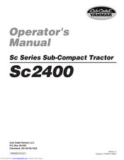 Yanmar SC 2400 Operator's Manual