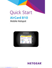 NETGEAR AirCard 810 Mobile Hotspot Quick Start Manual