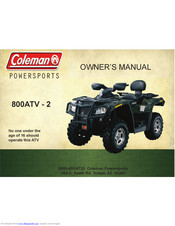 Coleman 800ATV-2 Owner's Manual