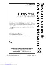 Vicon I-ONYX VND-970IP Installation And Operation Maintenance