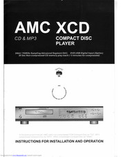 AMC XCD Instructions For Installation And Operation Manual