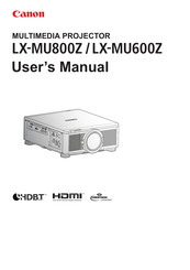 Canon LX-MU600Z User Manual