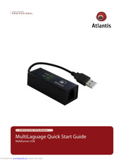 Atlantis webrunner USB Quick Start Manual