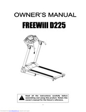 FitLogic freewill d225 Owner's Manual