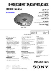 Sony Walkman D-E355 Service Manual