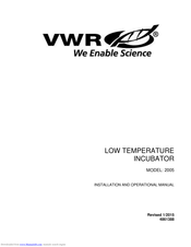 Vwr 2005 Installation & Operation Manual
