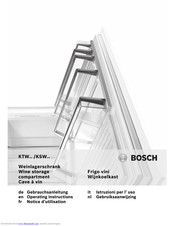 Bosch KTW.. Operating Instructions Manual