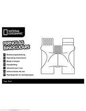 National Geographic FERNGLASS BINOCULARS ROOF Operating Instructions Manual