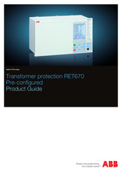 ABB RELION RET670 Product Manual