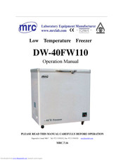 MRC DW-40FW110 Operation Manual