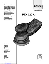Bosch PEX 220 A Operating Instructions Manual
