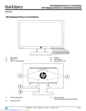 HP ProDisplay P222va Quickspecs