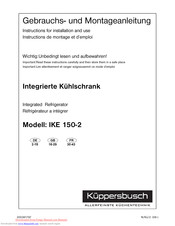 Kuppersbusch IKE 150-2 Instructions For Installation And Use Manual