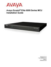 Avaya scopia elite 6000 series Installation Manual