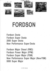 Fordson TMM Major all models Workshop Manual  Digital