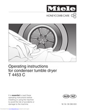 Miele T 4453 C Operating Instructions Manual