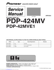 Pioneer PDP 424MV Service Manual