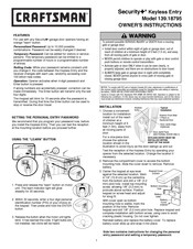 Craftsman 139.18795 Owner's Instructions