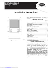 Carrier Infinity SYSTXCCUID01-B Manuals | ManualsLib