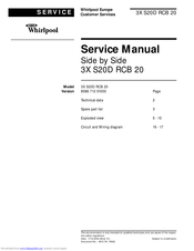 Whirlpool 3X S20D RCB 20 Service Manual