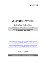 Phytec phyCORE-P87C591 Quick Start Instructions