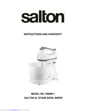 Salton SSBM11 Instructions And Warranty